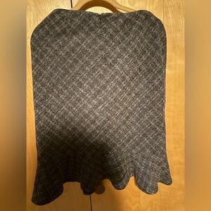 Express Black/gray  Women's Pencil Skirt With Ruffle Bottom